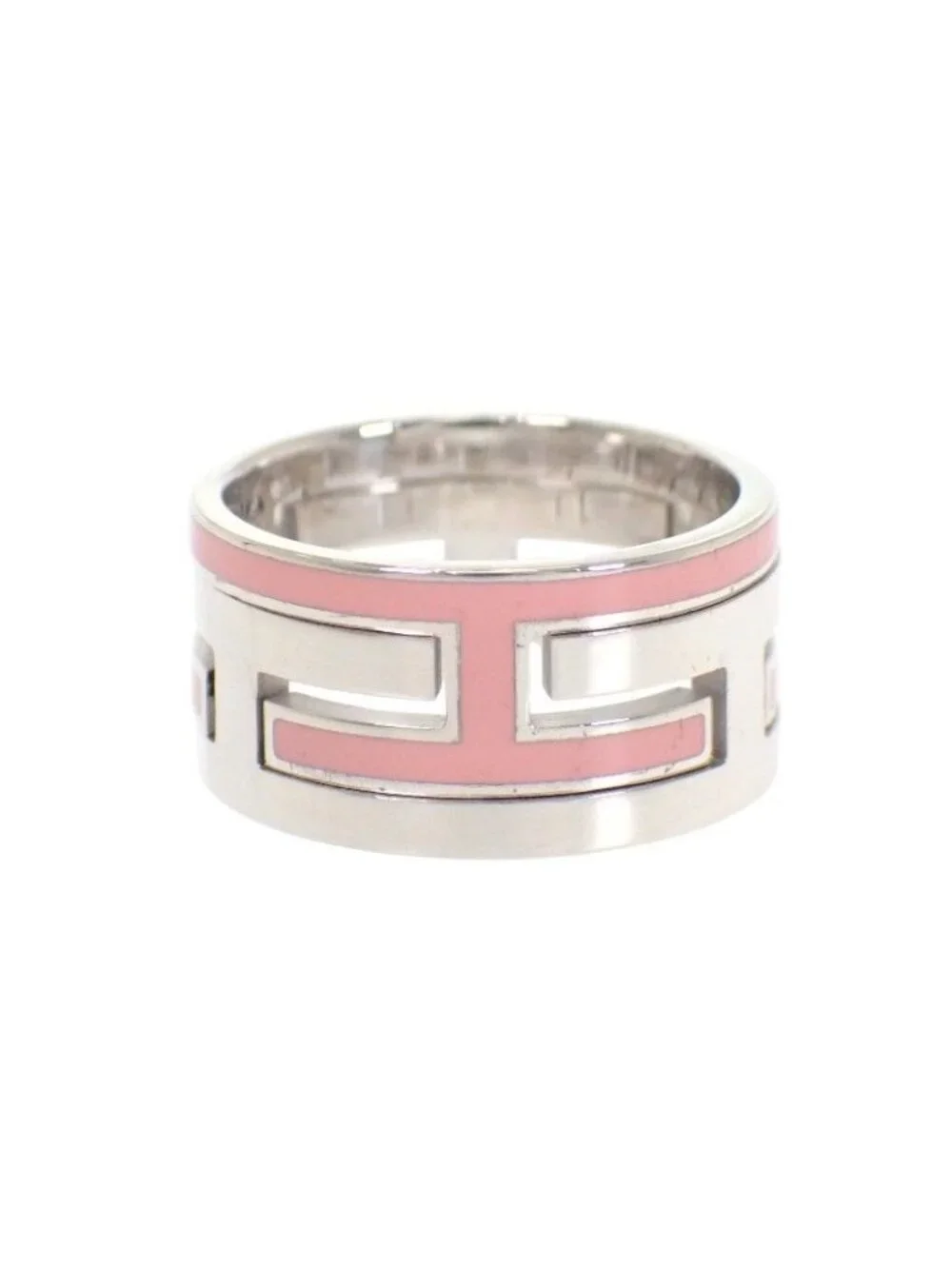 Hermes Move Ash Ring 925 Sterling Silver Pink 51